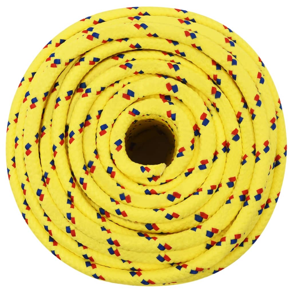 vidaXL Veneköysi keltainen 14 mm 100 m polypropeeni