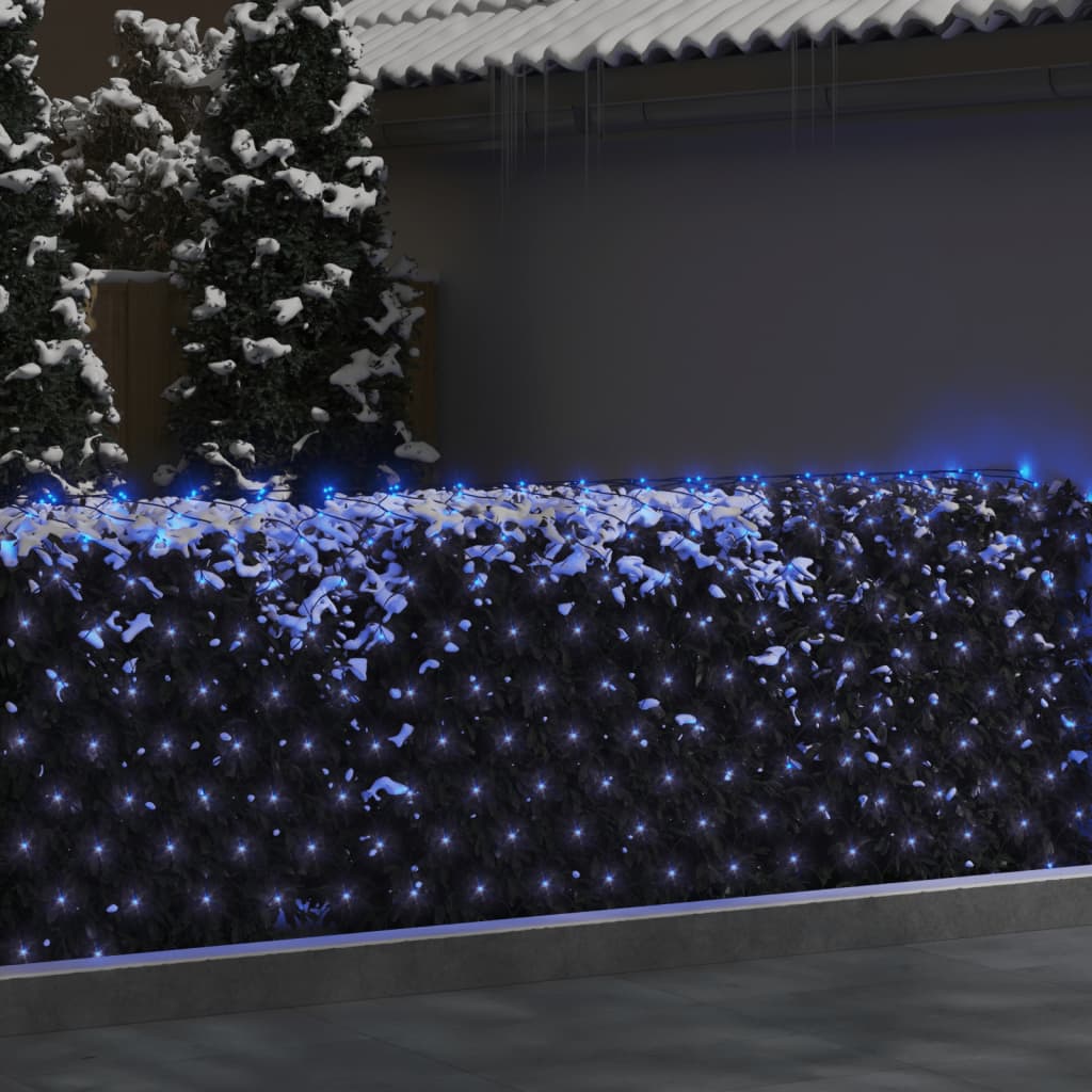 vidaXL Jouluvaloverkko sininen 3x3 m 306 LED-valoa ulos/sisälle