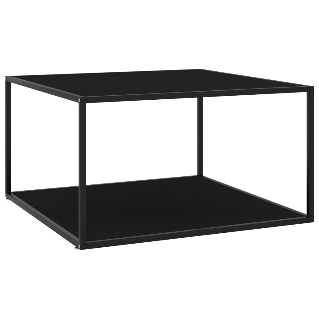 vidaXL Sohvapöytä musta ja musta lasi 90x90x50 cm