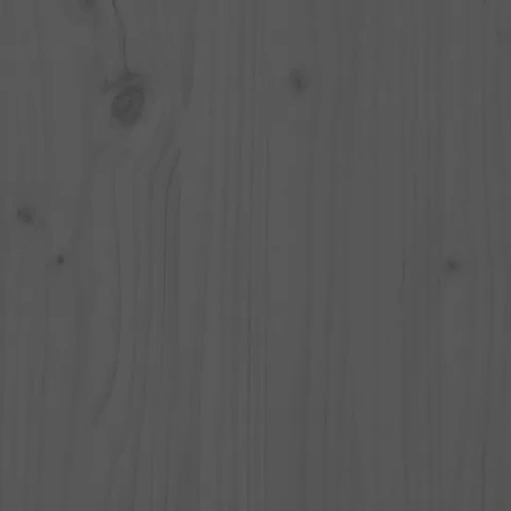 vidaXL Kukkalaatikko harmaa 112x25x66 cm täysi mänty