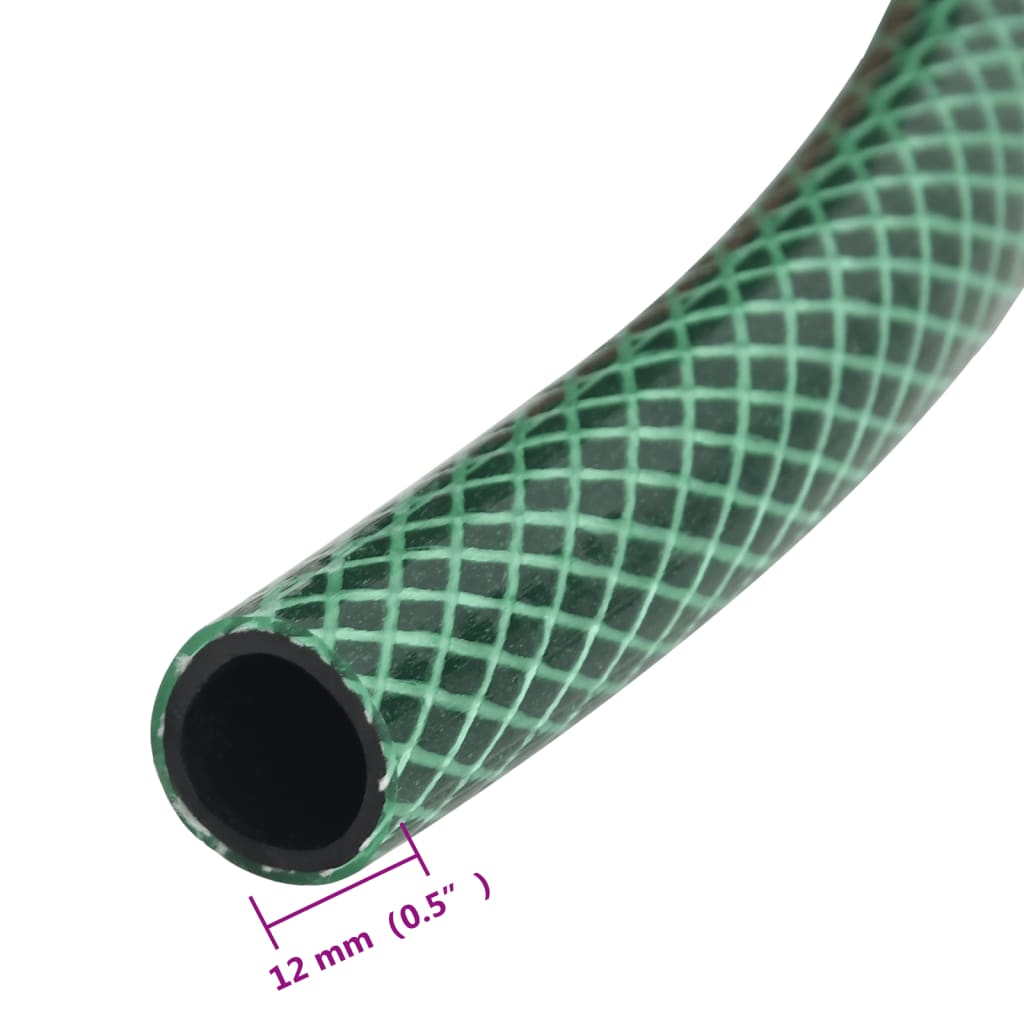 vidaXL Puutarhaletku liitinsarjalla vihreä 0,6" 10 m PVC