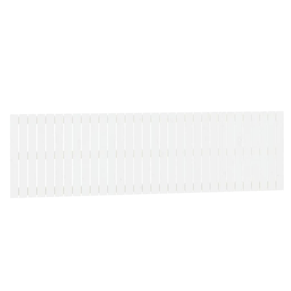 vidaXL Sängynpääty seinälle valkoinen 204x3x60 cm täysi mänty