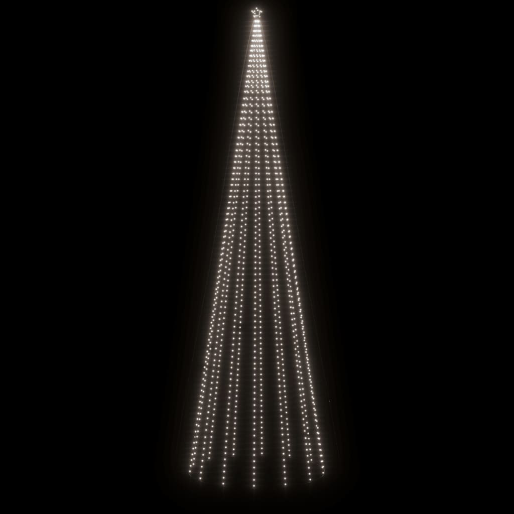 vidaXL Kartio joulukuusi 1134 kylmän valkoista LED-valoa 230x800 cm