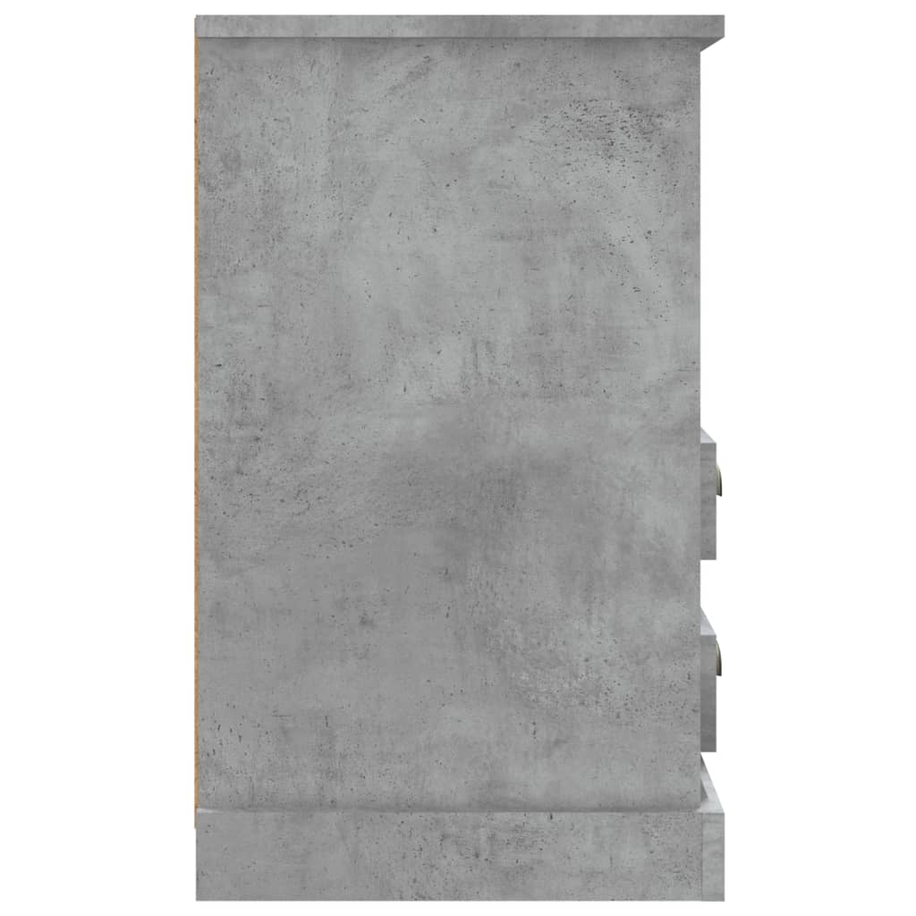 vidaXL Yöpöydät 2 kpl betoninharmaa 43x36x60 cm