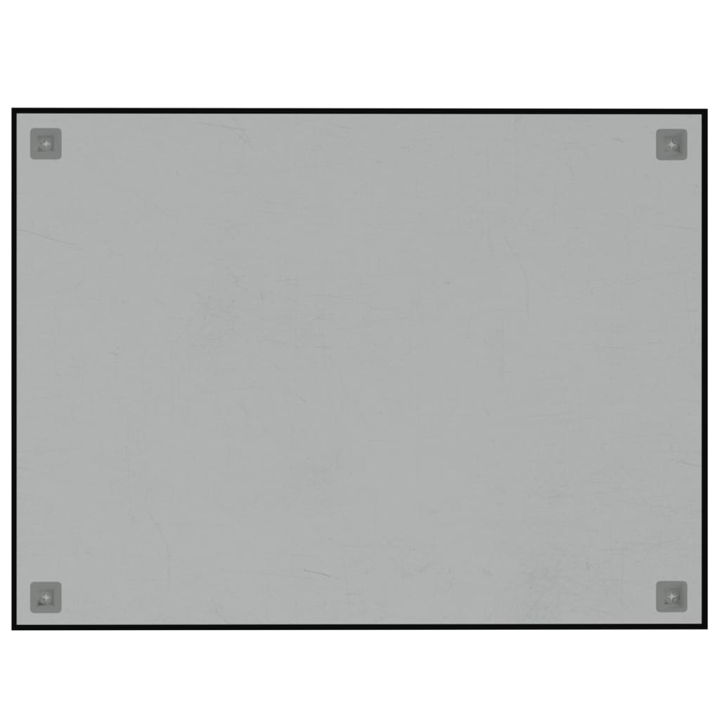 vidaXL Seinäkiinnitteinen magneettitaulu musta 80x60 cm karkaistu lasi