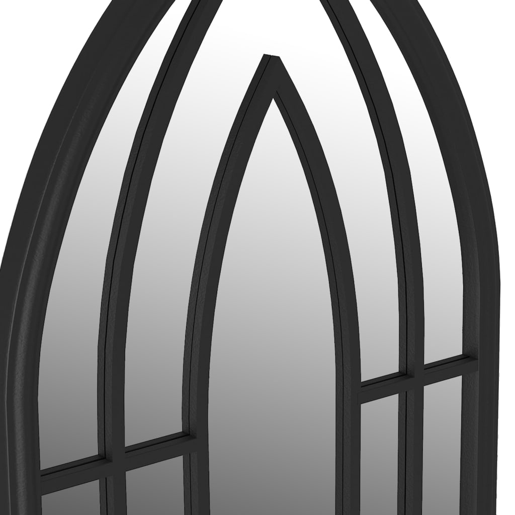 vidaXL Puutarhapeili musta 70x30 cm rauta ulkokäyttöön