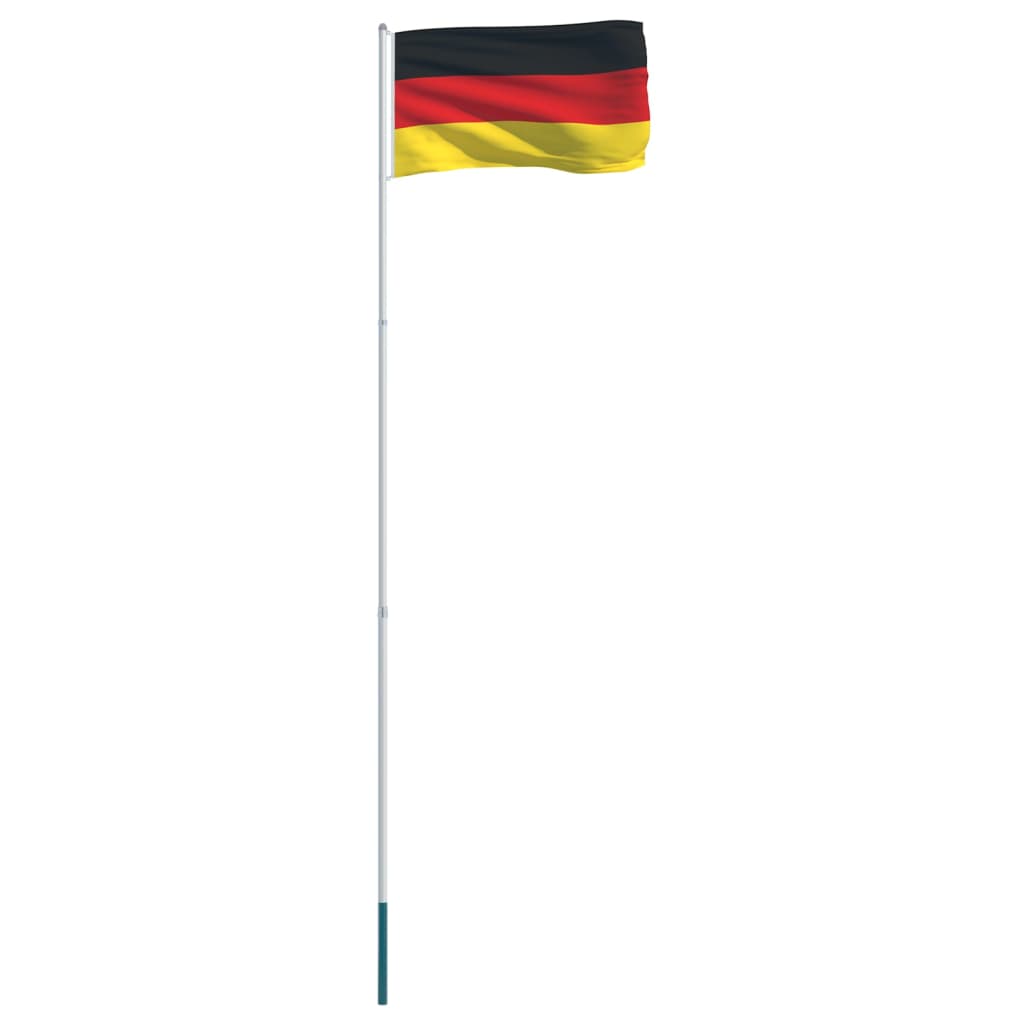 vidaXL Saksan lippu ja tanko alumiini 4 m
