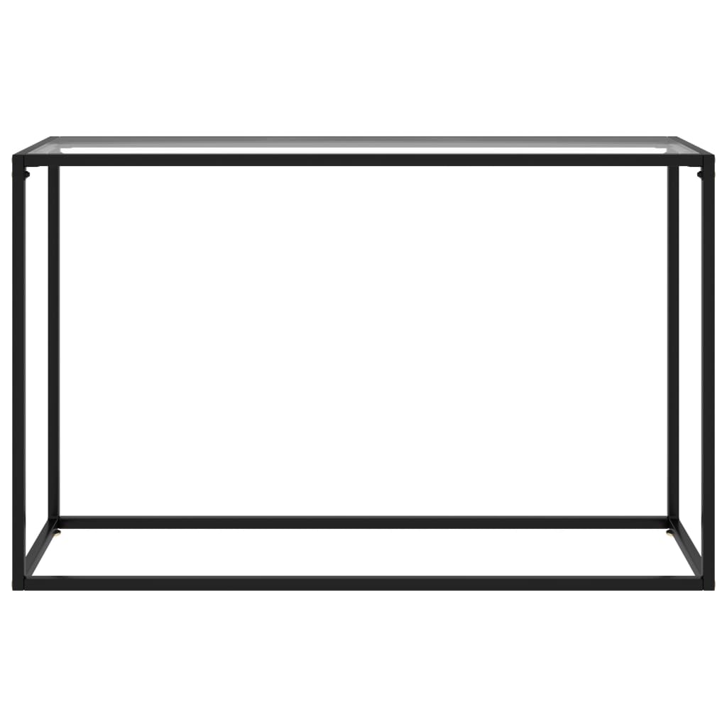 vidaXL Konsolipöytä läpinäkyvä 120x35x75 cm karkaistu lasi