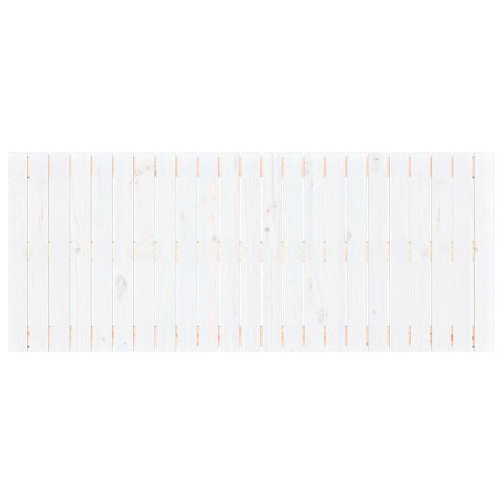 vidaXL Sängynpääty seinälle valkoinen 147x3x60 cm täysi mänty