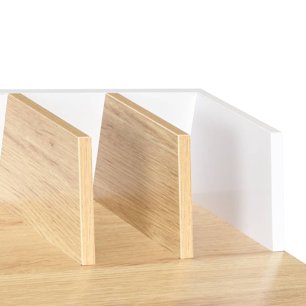 vidaXL Työpöytä valkoinen ja luonnollinen 80x50x84 cm