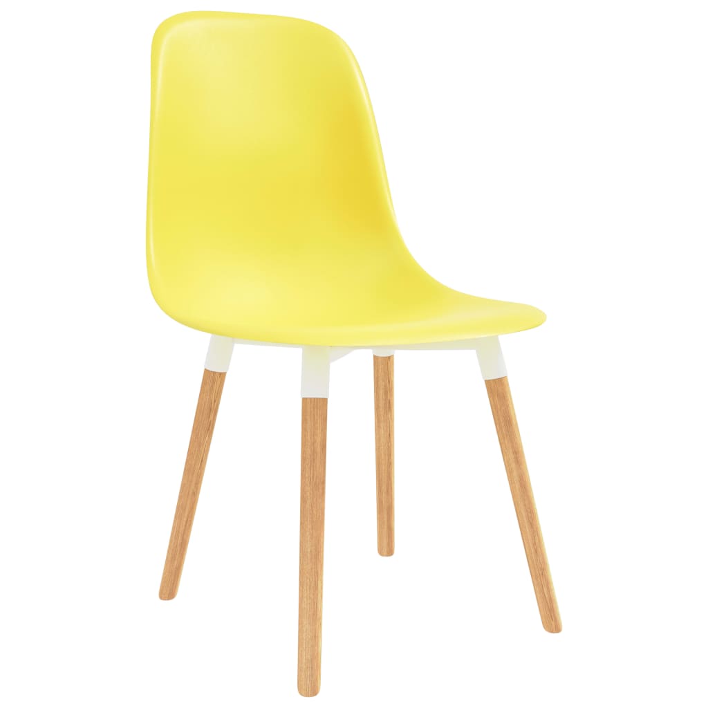 vidaXL Ruokapöydän tuolit 4 kpl keltainen muovi