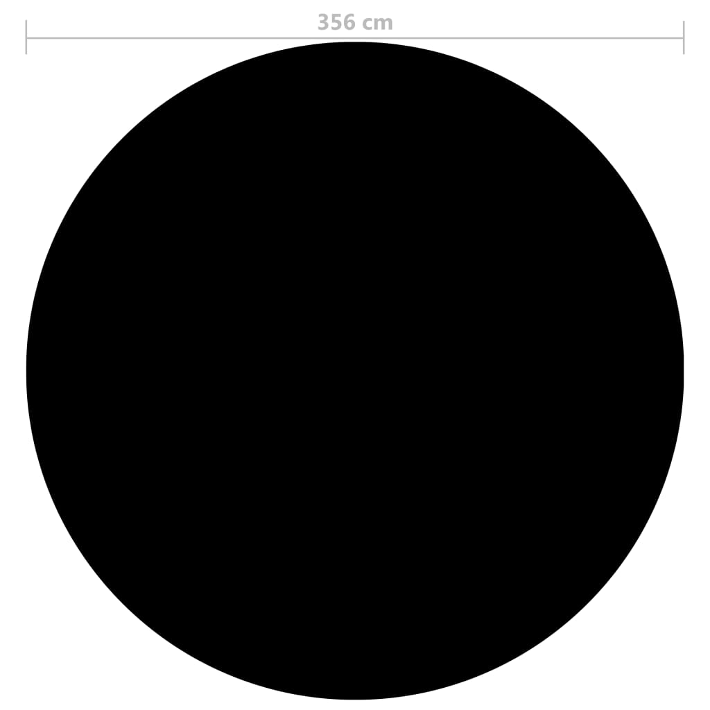 vidaXL Uima-altaan suoja musta 356 cm PE