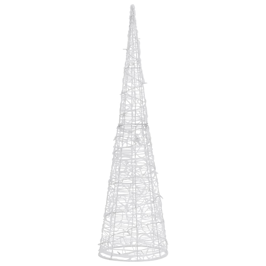 vidaXL LED-koristevalopyramidi kylmä valkoinen akryyli 120 cm