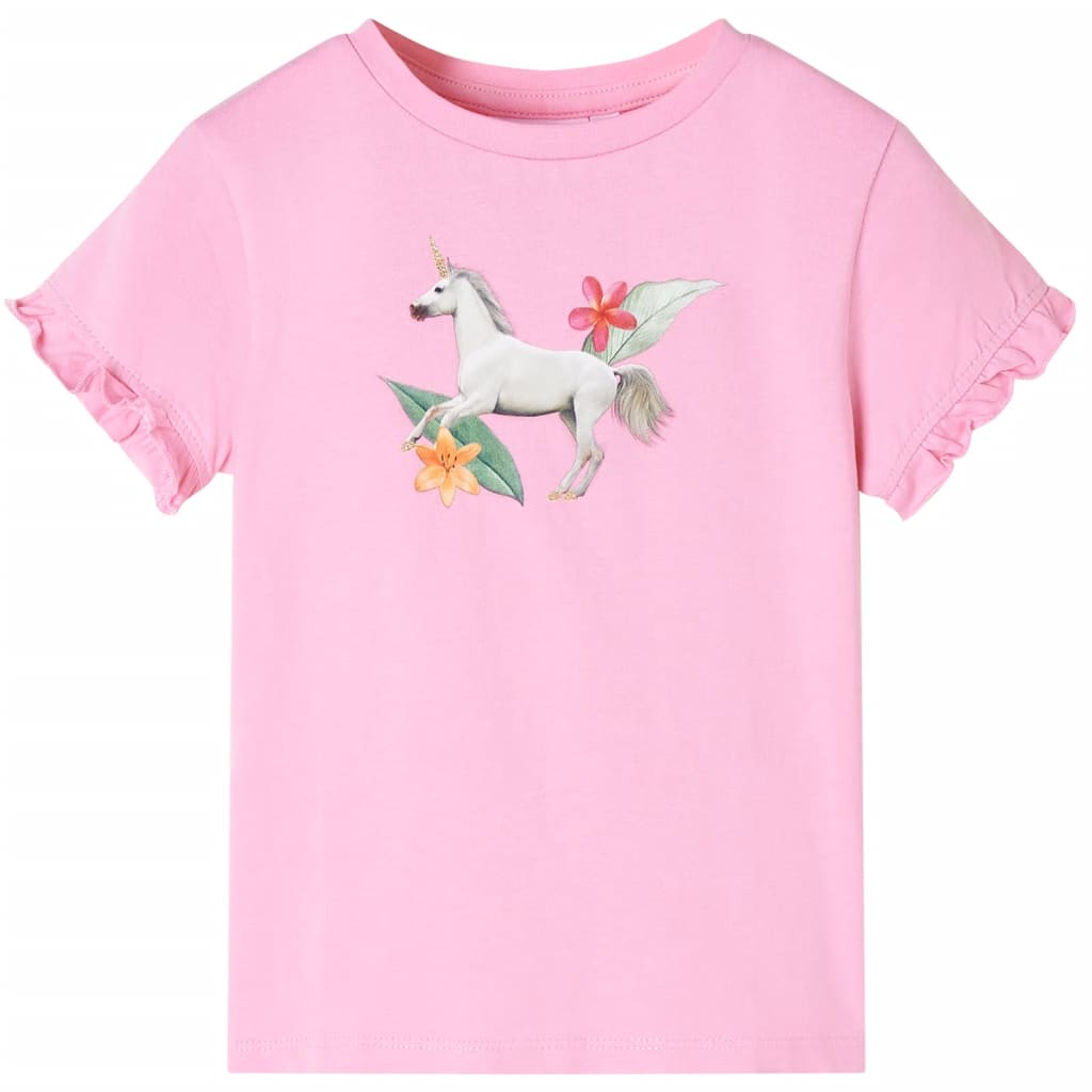 Lasten lyhythihainen T-paita kirkas pinkki 92