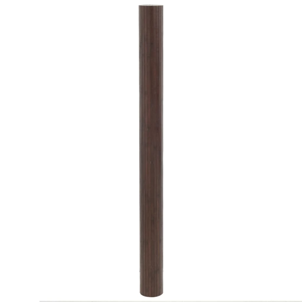 vidaXL Matto suorakaide tummanruskea 80x300 cm bambu
