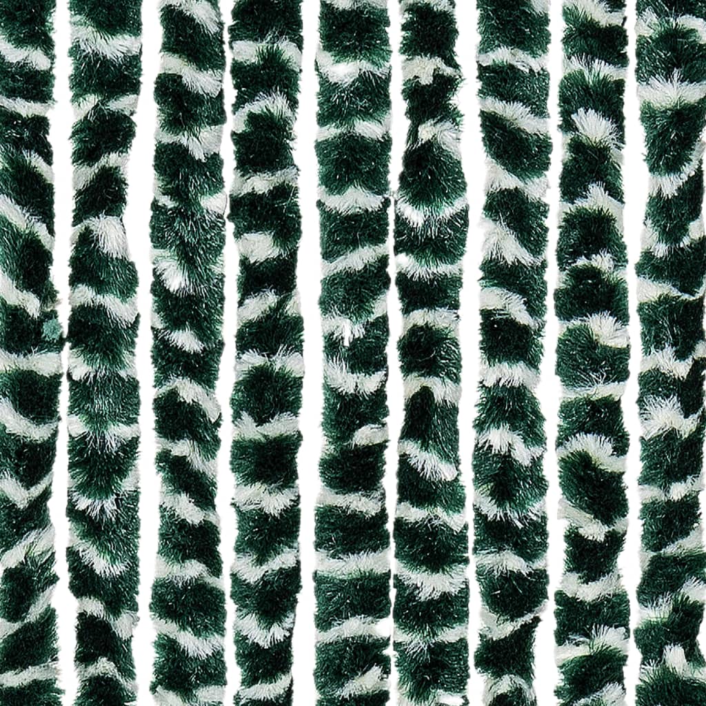 vidaXL Hyönteisverho vihreä ja valkoinen 56x200 cm chenille