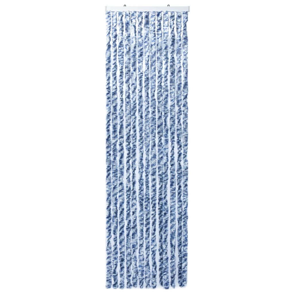 vidaXL Hyönteisverho sinivalkoinen 56x200 cm Chenille