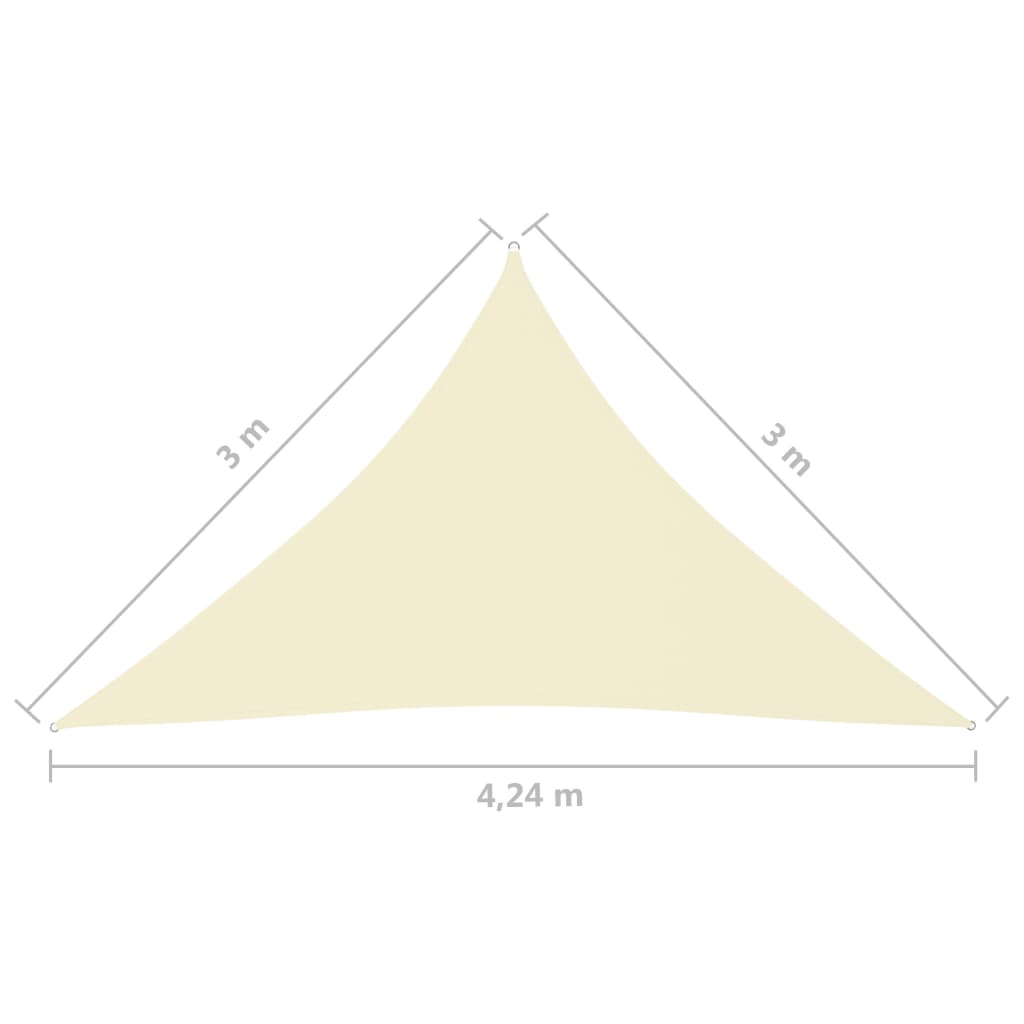vidaXL Aurinkopurje Oxford-kangas kolmio 3x3x4,24 m kerma