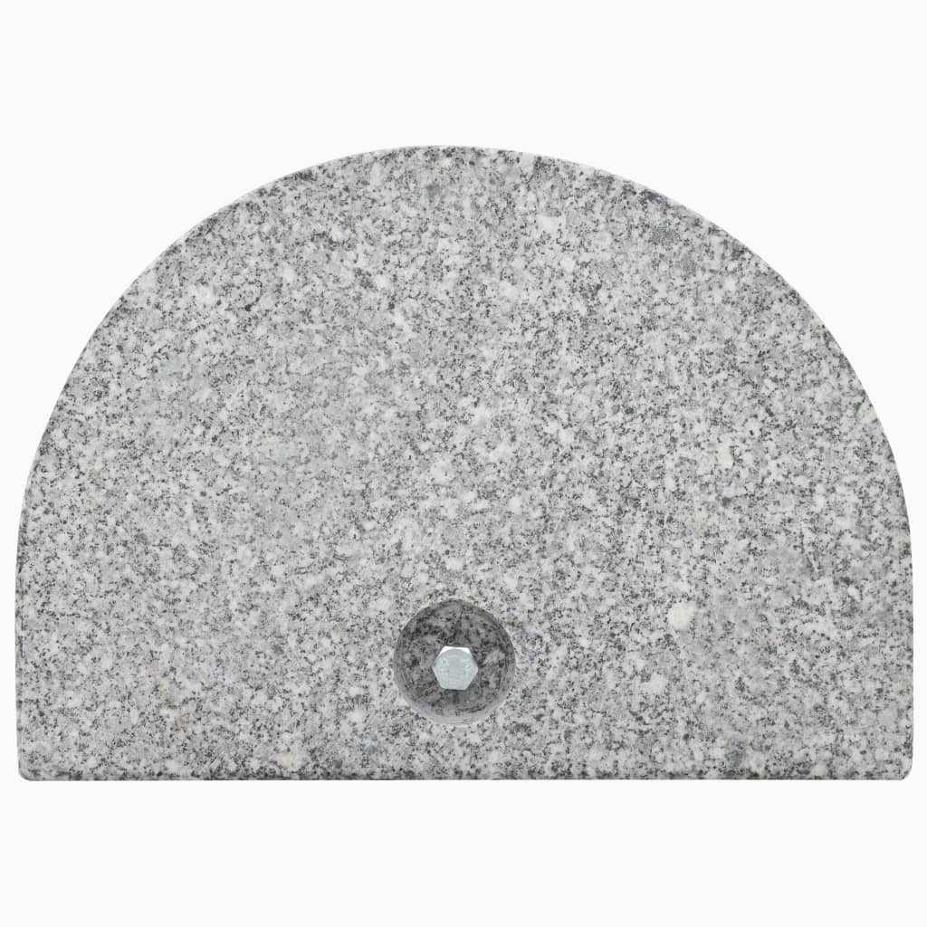vidaXL Aurinkovarjon alusta graniitti 10 kg kaareva harmaa