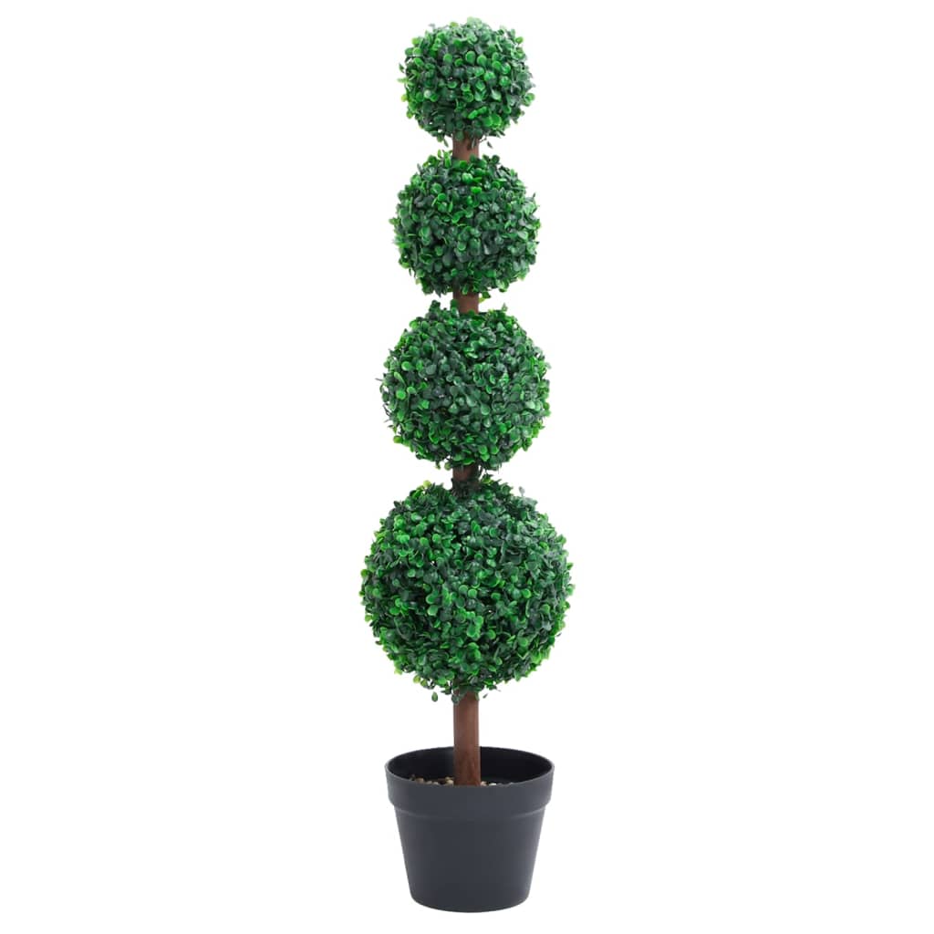 vidaXL Tekokasvi puksipuu ruukulla pallonmuotoinen vihreä 90 cm
