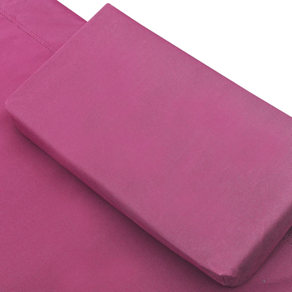 vidaXL Aurinkovuode katoksella ja tyynyillä pinkki