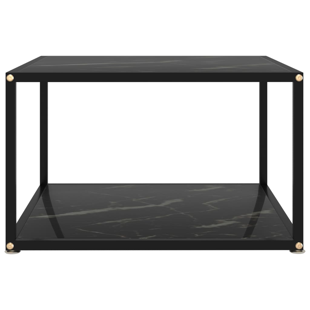 vidaXL Sohvapöytä musta 60x60x35 cm karkaistu lasi