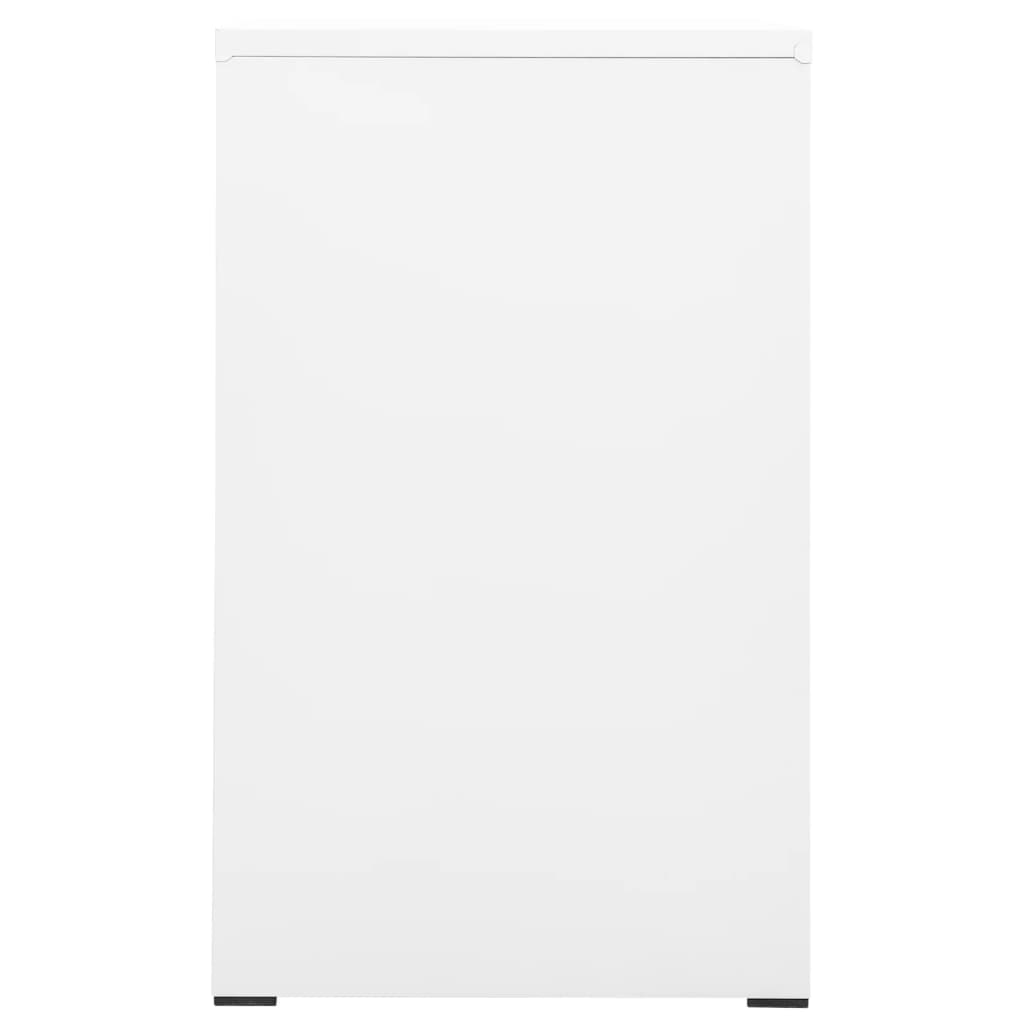 vidaXL Arkistokaappi valkoinen 46x62x102,5 cm teräs