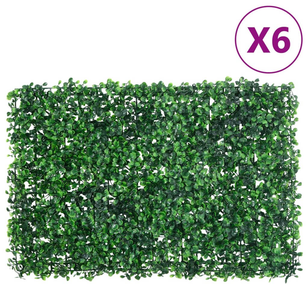  vidaXL Keinotekoinen pensasaita 6 kpl vihreä 40x60 cm