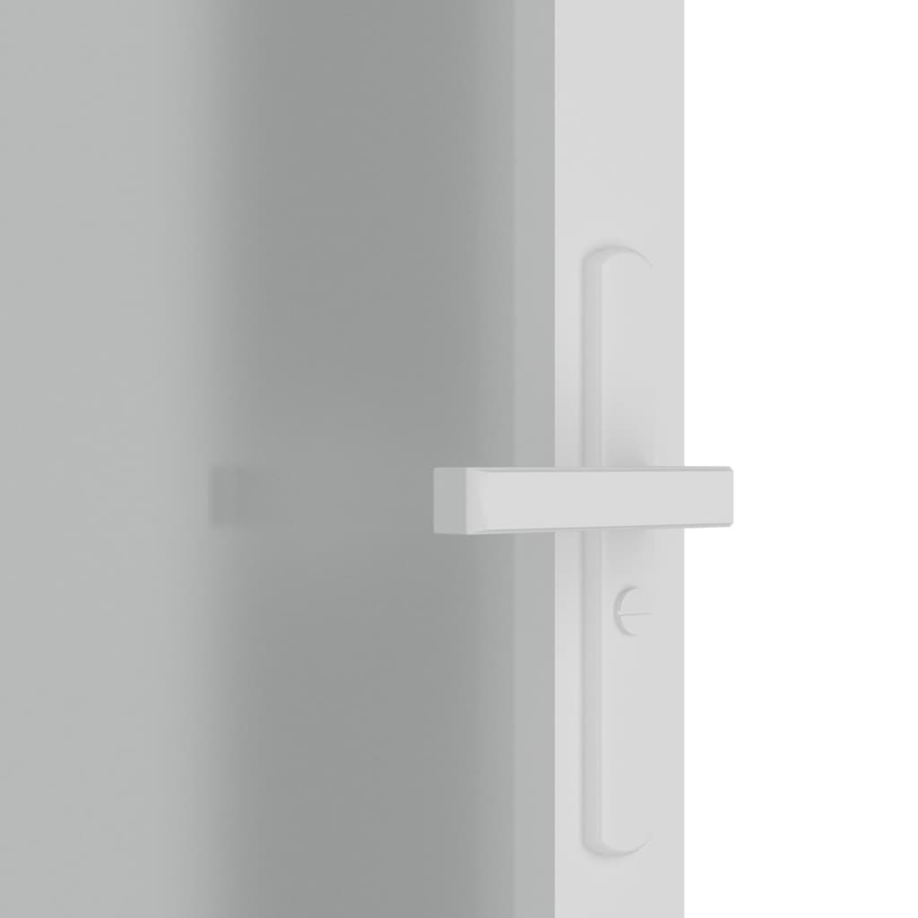 vidaXL Sisäovi 102,5x201,5 cm valkoinen mattalasi ja alumiini