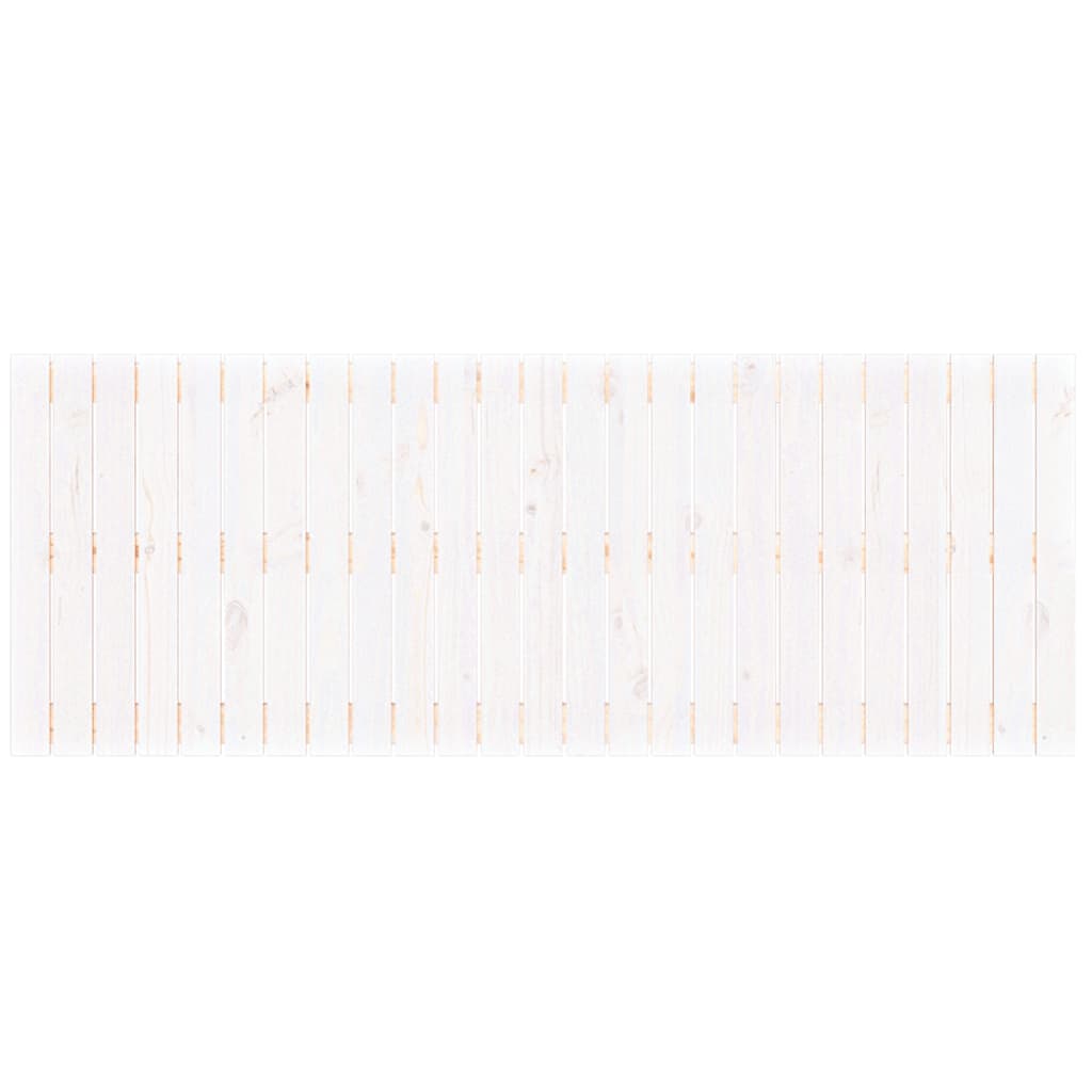 vidaXL Sängynpääty seinälle valkoinen 159,5x3x60 cm täysi mänty