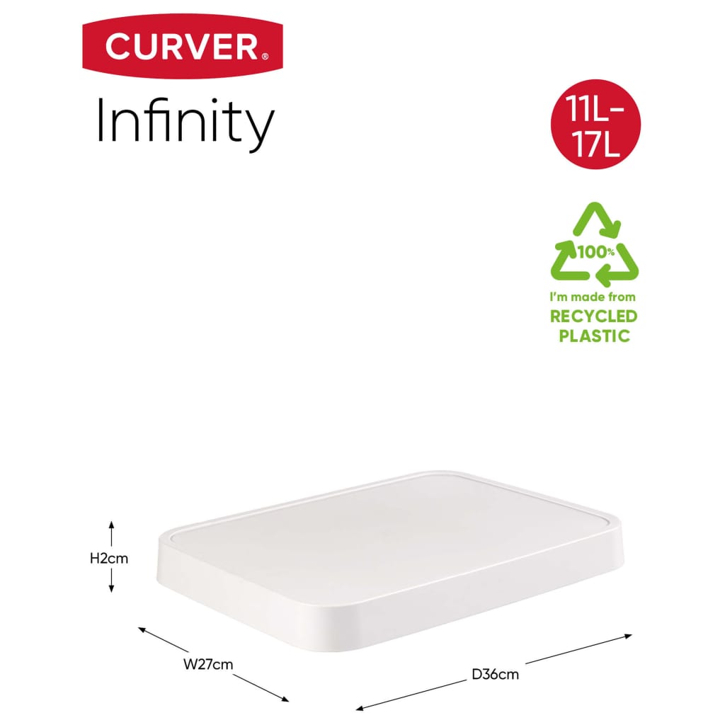 Curver Infinity säilytyslaatikkosarja 4 kpl 11 l + 17 l valkoinen