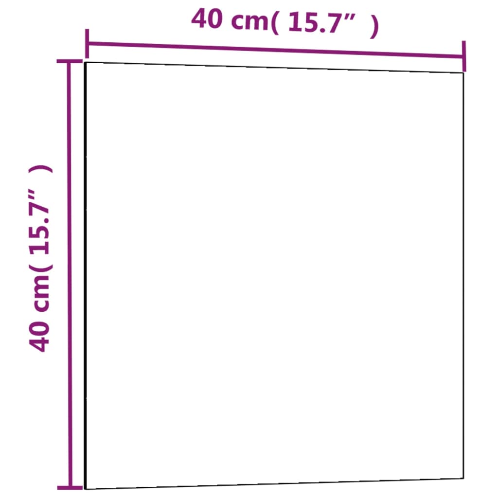 vidaXL Seinäkiinnitteinen magneettitaulu musta 40x40 cm karkaistu lasi