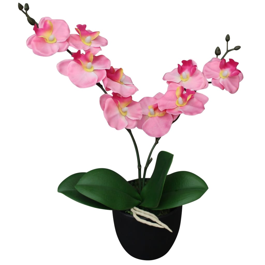 vidaXL Tekokukka ruukulla orkidea 30 cm vaaleanpunainen