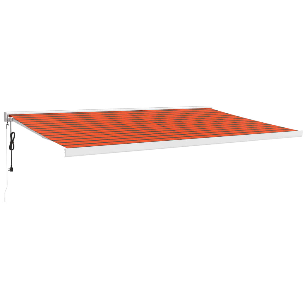 vidaXL Sisäänkelattava markiisi oranssiruskea 5x3 m kangas/alumiini