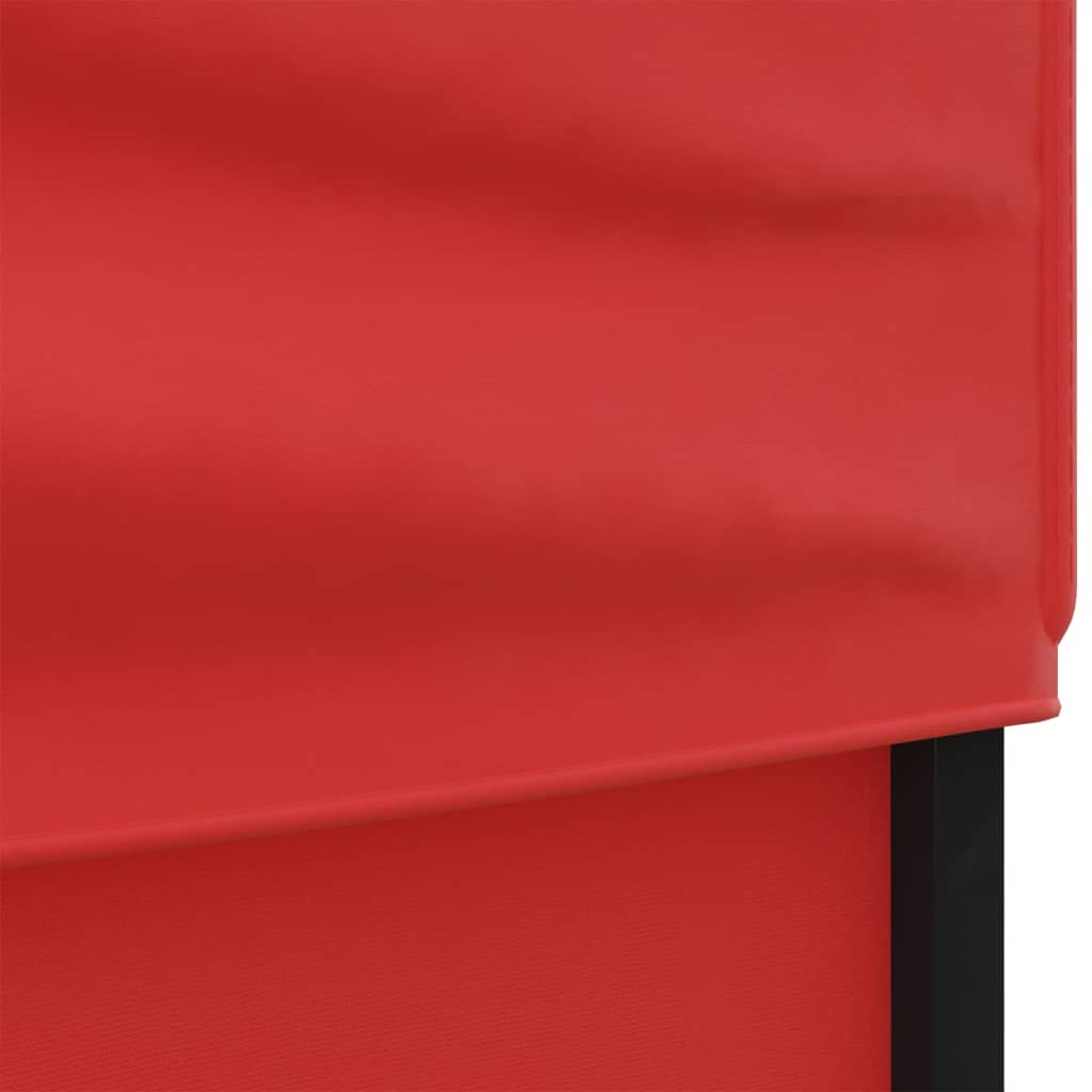 vidaXL Kokoontaittuva juhlateltta sivuseinillä punainen 2x2 m