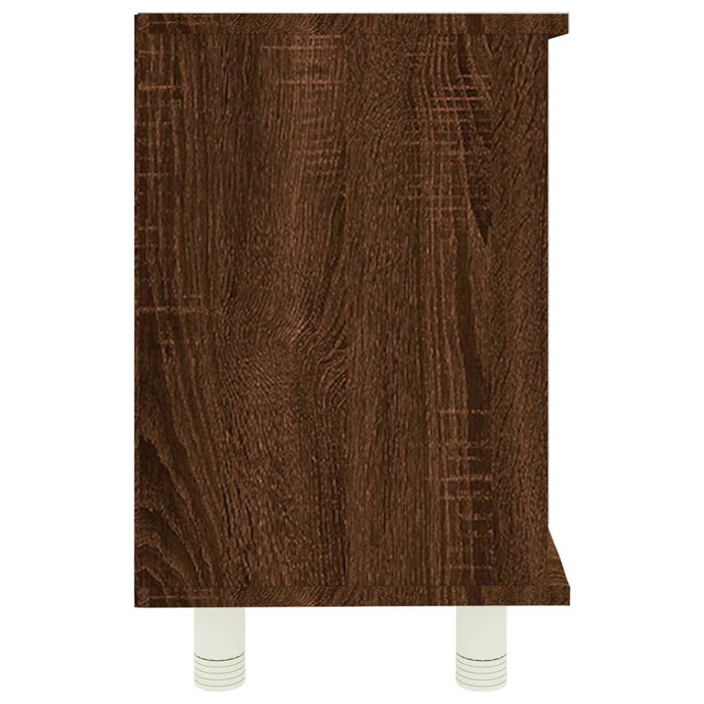 vidaXL Kylpyhuoneen kaappi ruskea tammi 60x32x53,5 cm tekninen puu