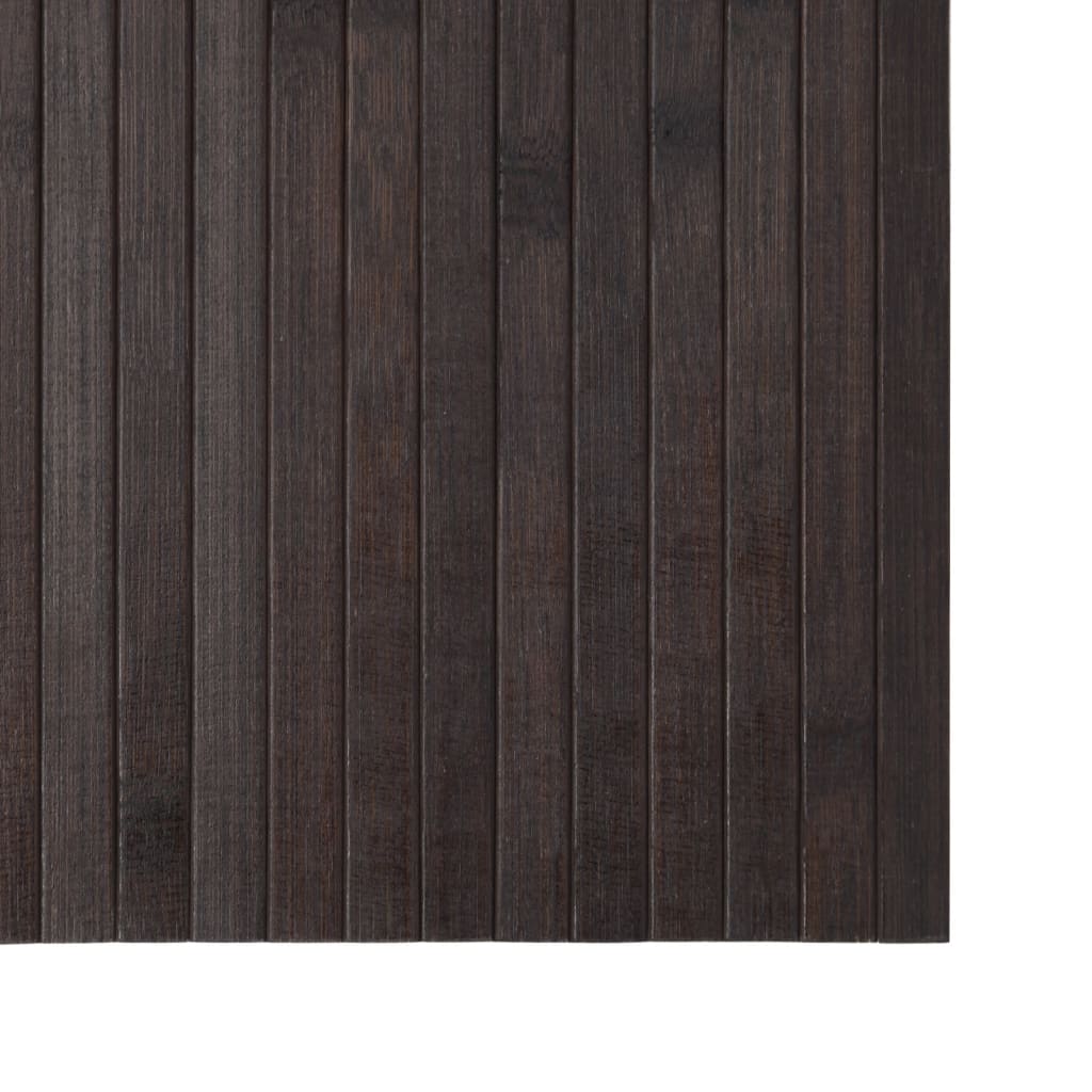 vidaXL Matto suorakaide tummanruskea 60x300 cm bambu
