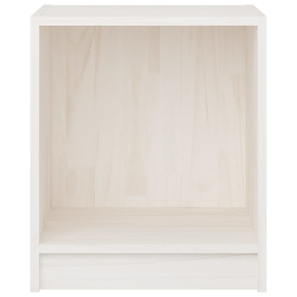 vidaXL Yöpöytä valkoinen 35,5x33,5x41,5 cm täysi mänty