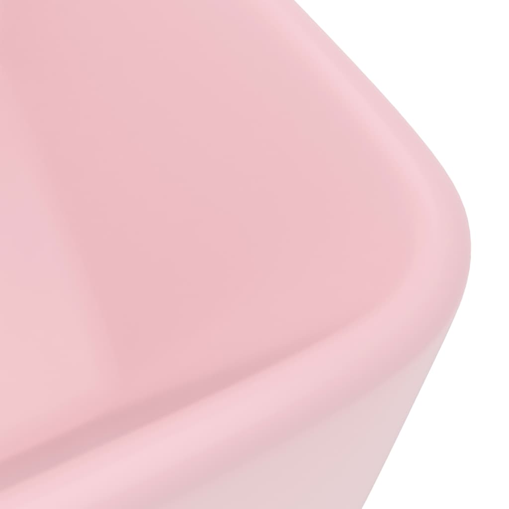 vidaXL Ylellinen pesuallas matta pinkki 41x30x12 cm keraami