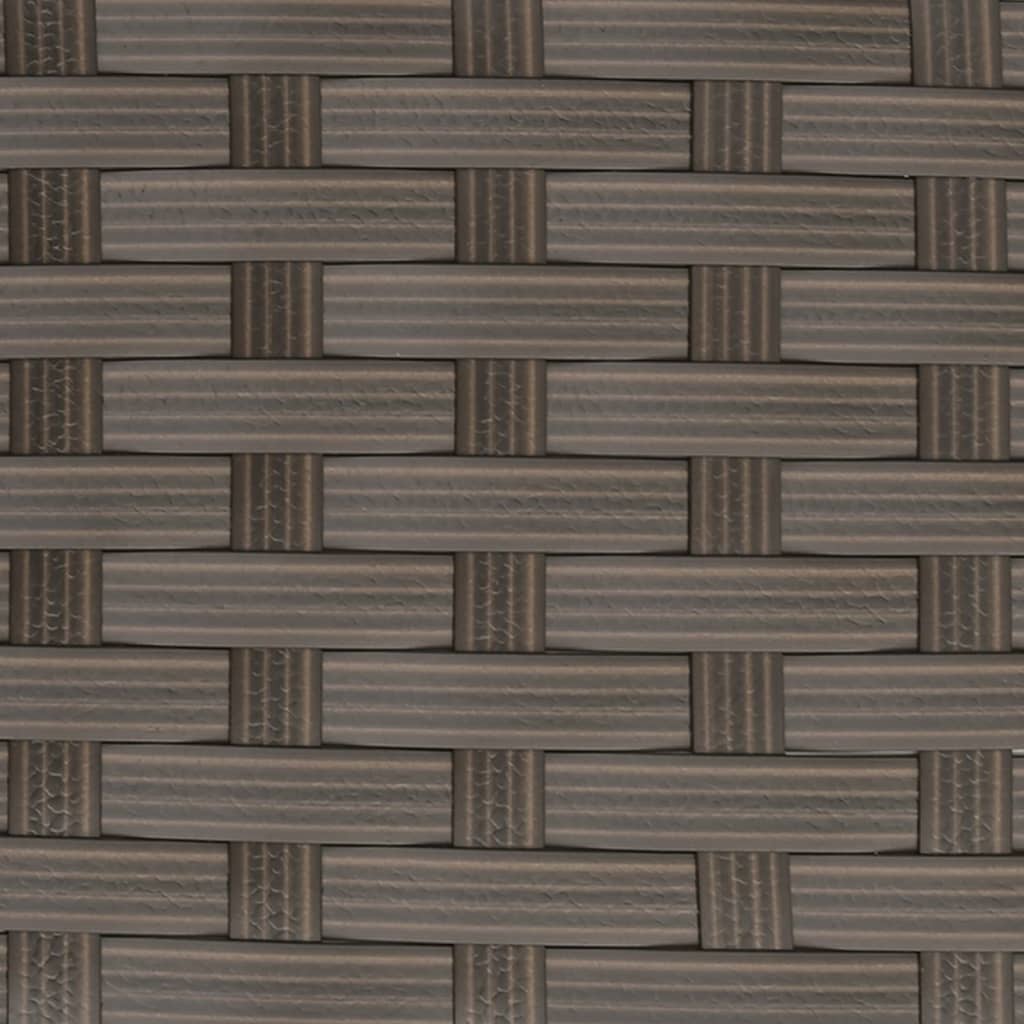 vidaXL 5-osainen L-muotoinen sohvasarja tyynyillä polyrottinki ruskea