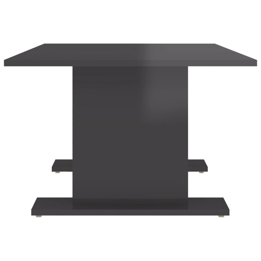vidaXL Sohvapöytä korkeakiilto harmaa 103,5x60x40 cm lastulevy