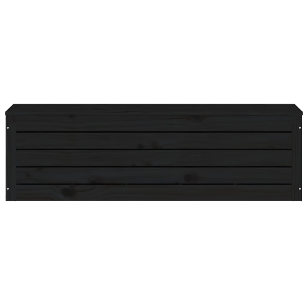 vidaXL Säilytyslaatikko musta 109x36,5x33 cm täysi mänty