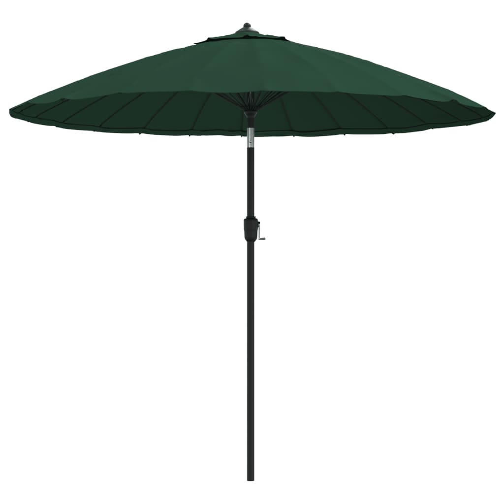 vidaXL Aurinkovarjo alumiinitanko 270 cm vihreä
