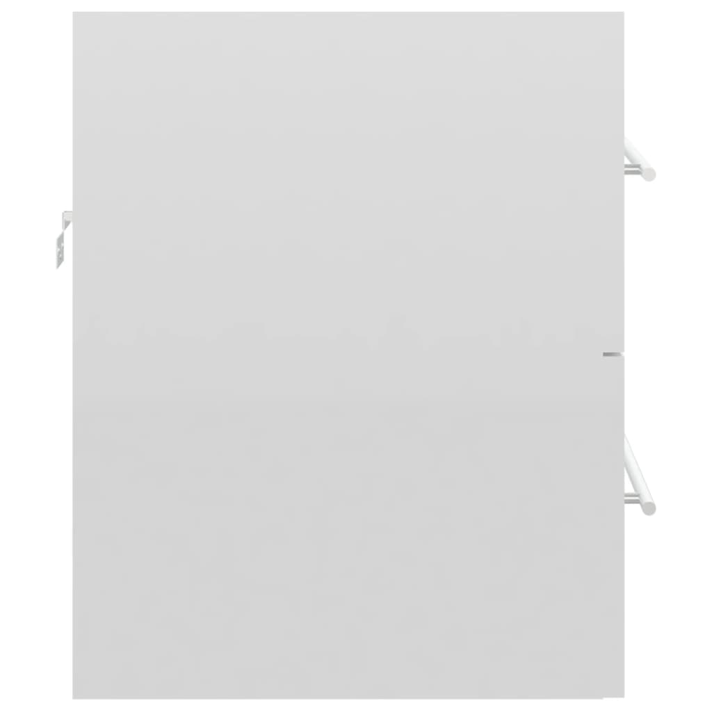 vidaXL Allaskaappi korkeakiilto valkoinen 60x38,5x48 cm lastulevy