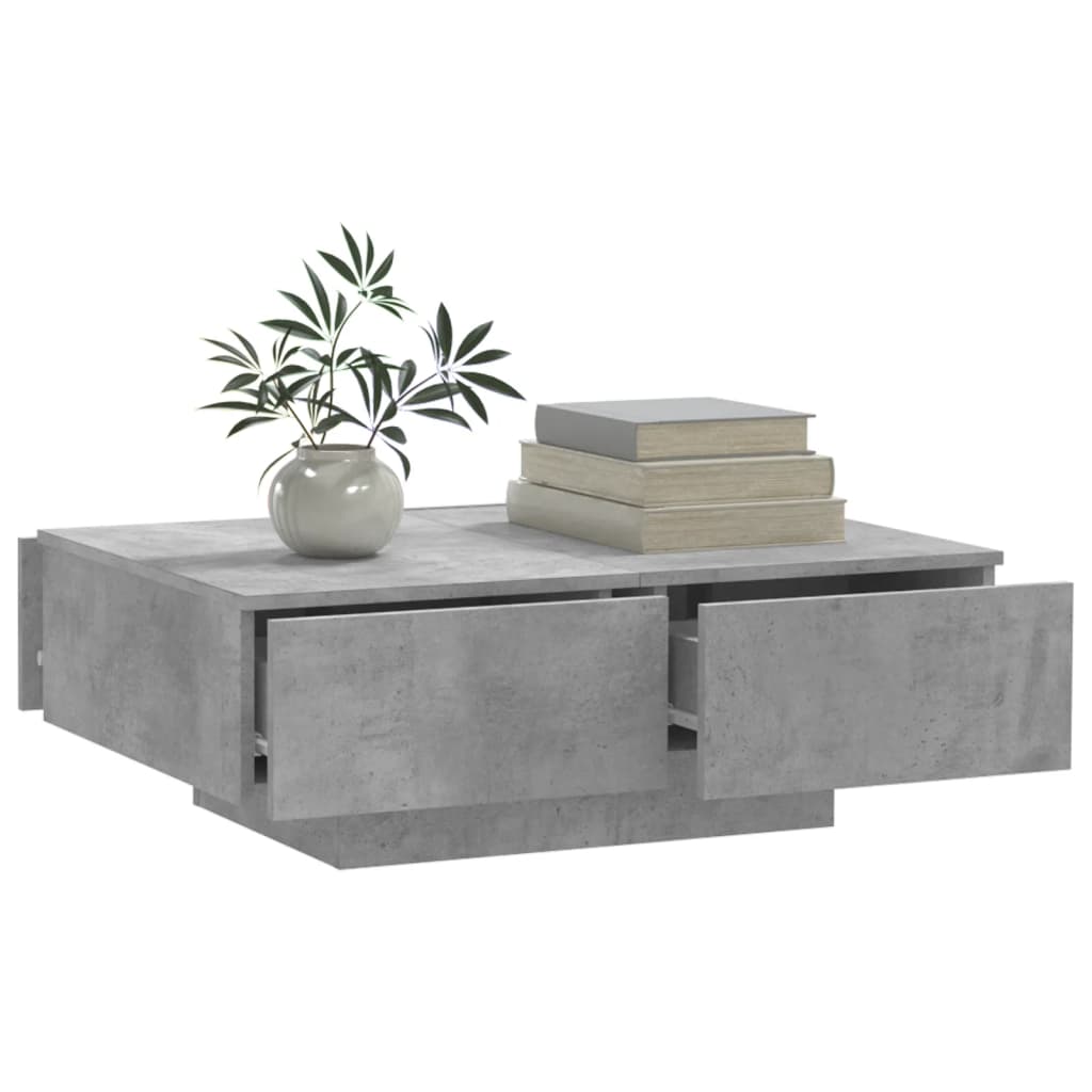 vidaXL Sohvapöytä betoninharmaa 90x60x31 cm lastulevy