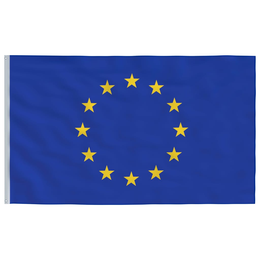 vidaXL Euroopan lippu ja tanko alumiini 4 m