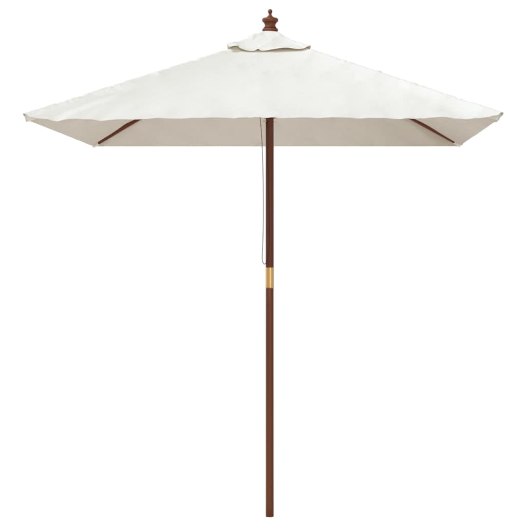 vidaXL Puutarhan aurinkovarjo puutolppa hiekka 198x198x231 cm