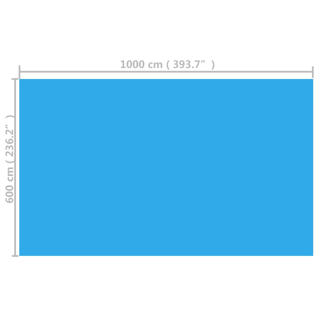 vidaXL Uima-altaan suoja suorakulmainen 1000x600 cm PE sininen
