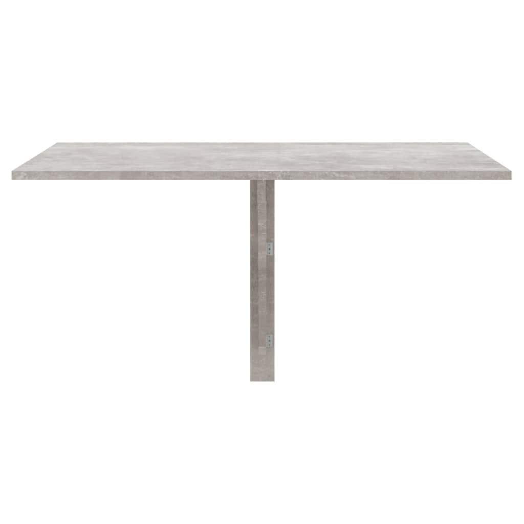 vidaXL Klaffipöytä seinälle betoninharmaa 100x60x56 cm tekninen puu