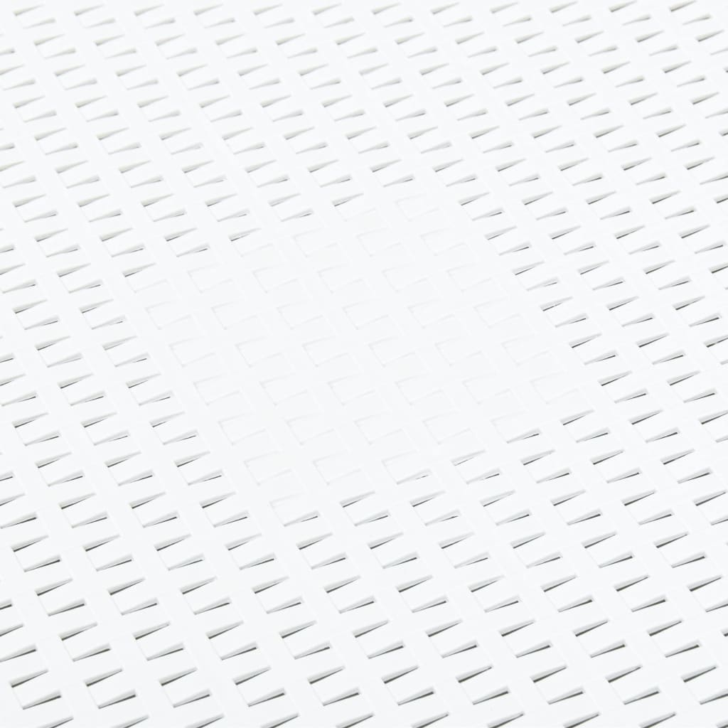 vidaXL Sivupöytä valkoinen 54x54x36,5 cm muovi